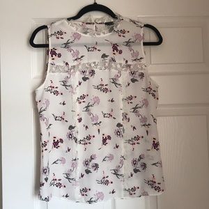 Ann Taylor Factory Lace Woven Top.